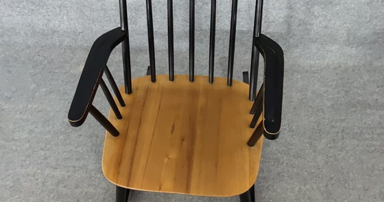 Image 1 of Chaise à bascule Mid Century Design Scandinave Chaise Rocking Chair Armchair Vintage Retro