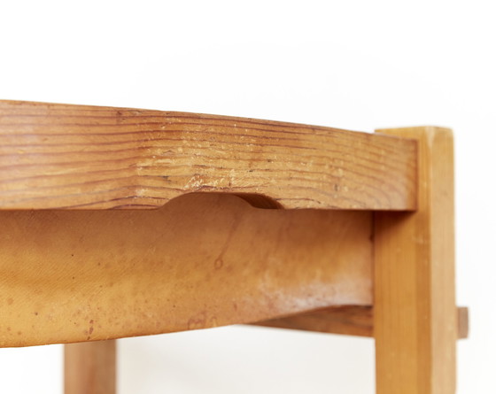 Image 1 of Fauteuil En Pin Massif Et Cuir De Selle Par Biosca