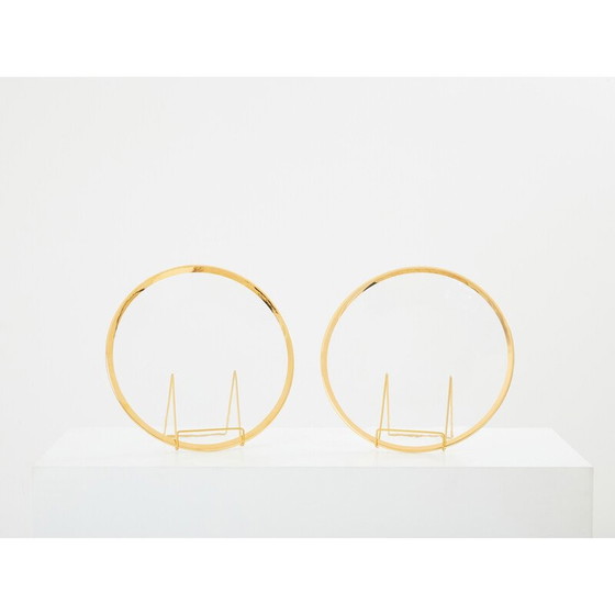 Image 1 of Ensemble de 12 assiettes vintage en verre de Murano par Archimède Seguso, Italie 1970