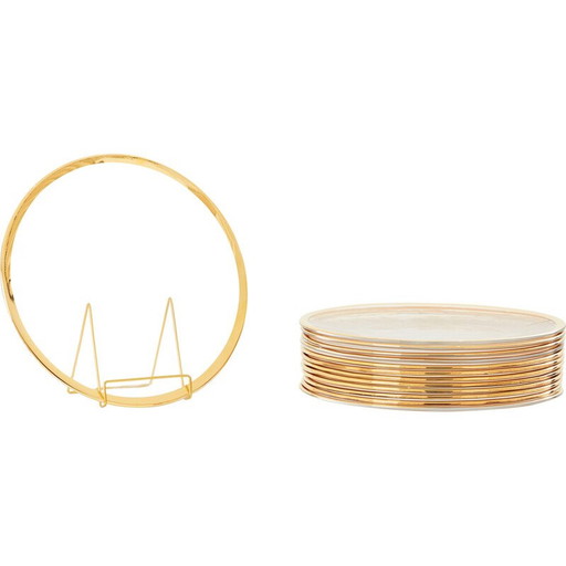 Ensemble de 12 assiettes vintage en verre de Murano par Archimède Seguso, Italie 1970