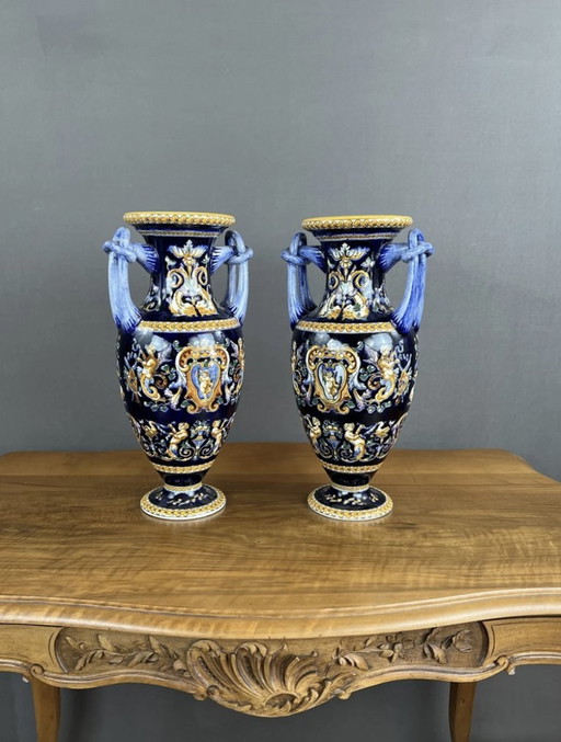 Paire De Vases Gien