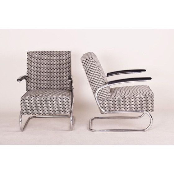 Image 1 of Paire de fauteuils gris vintage par Mucke Melder, Tchécoslovaquie 1930