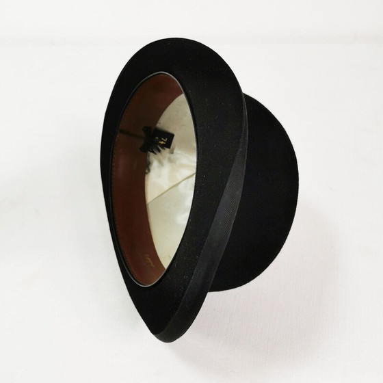 Image 1 of Chapeau melon vintage en feutre noir et tissu pour Christys Londres, Angleterre 1950