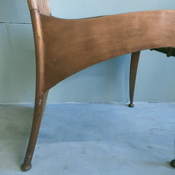 Image 1 of Ensemble unique de 6 chaises de salle à manger en rotin vintage