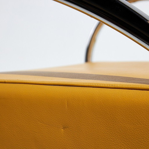 Chaise vintage "Notorious" en acier chromé et cuir par Massimo Losa Ghini pour Moroso, 1980