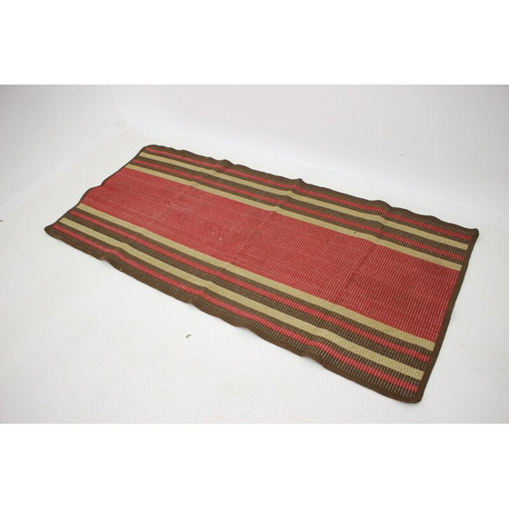 Image 1 of Tapis vintage en laine ,Tchécoslovaquie 1940s