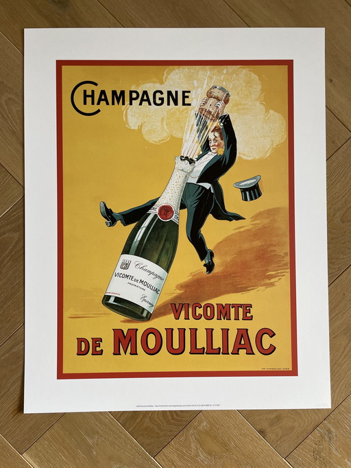 Vicomte de Moulliac - Affiche française classique, 2024, imprimée au Royaume-Uni