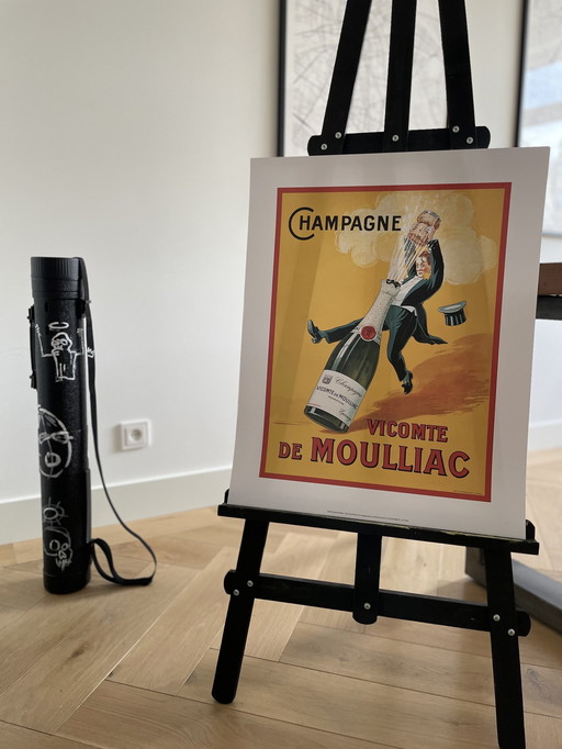 Vicomte de Moulliac - Affiche française classique, 2024, imprimée au Royaume-Uni