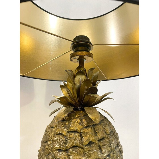Image 1 of Paire de lampes de table ananas en laiton