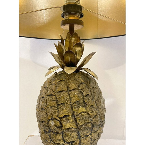 Image 1 of Paire de lampes de table ananas en laiton