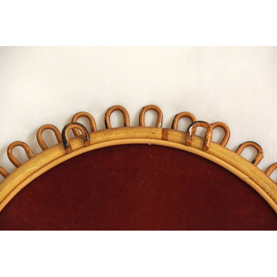 Image 1 of Miroir vintage en bambou Sibilla, Italie 1950