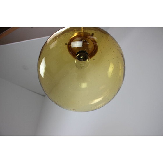 Image 1 of Lustre vintage en métal et verre par Kamenický Šenov, Tchécoslovaquie 1970