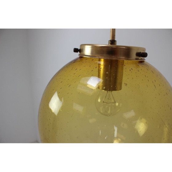 Image 1 of Lustre vintage en métal et verre par Kamenický Šenov, Tchécoslovaquie 1970