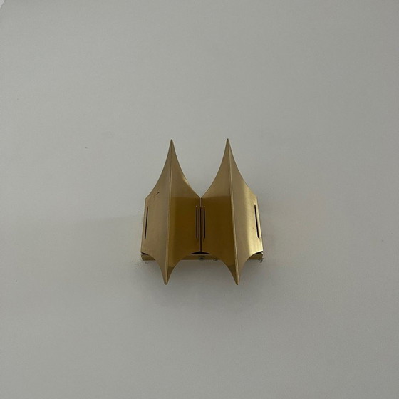 Image 1 of Applique vintage "Gothic 2" en laiton par Bent Karlby pour Lyfa, Danemark années 1960