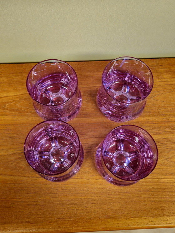 Image 1 of 4X verres à whisky en néodyme Murano Alexanderite Verres à eau