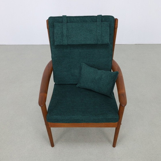 Image 1 of Fauteuil vintage modèle PJ56 en tissu par Grete Jalk pour P. Jeppesen Møbelfabrik, 1960