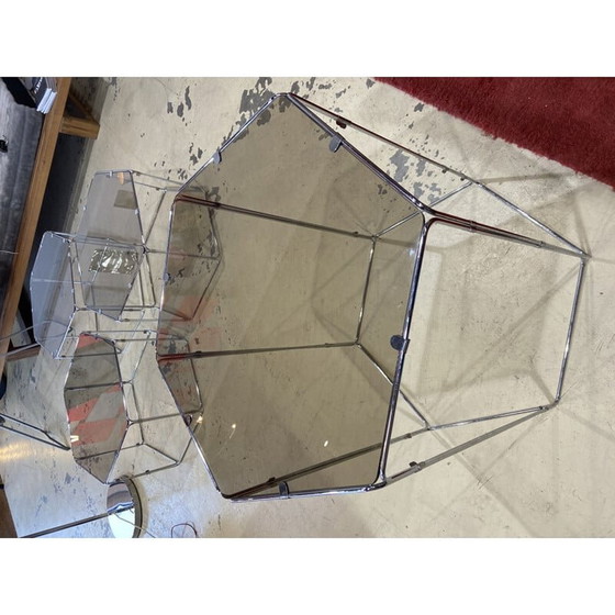 Image 1 of Ensemble de 3 tables basses et bouts de canapé vintage par Max Sauze 1977s