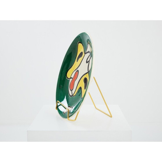 Image 1 of Assiette vintage en céramique émaillée de Roland Brice, 1950