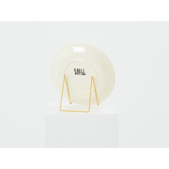 Image 1 of Assiette vintage en céramique émaillée de Roland Brice, 1950