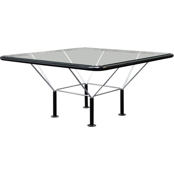 Image 1 of Table basse vintage avec plateau en verre par Niels Bendtsen, 1970