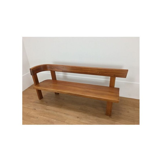 Image 1 of Banc vintage en bois d'orme par Pierre Chapo