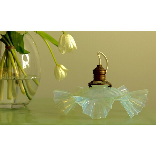 Vintage Afdera, Italian Art Nouveau Iridescent Lamp