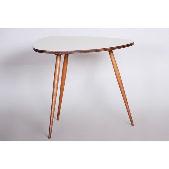 Image 1 of Table basse vintage en hêtre et formica, Tchécoslovaquie 1950