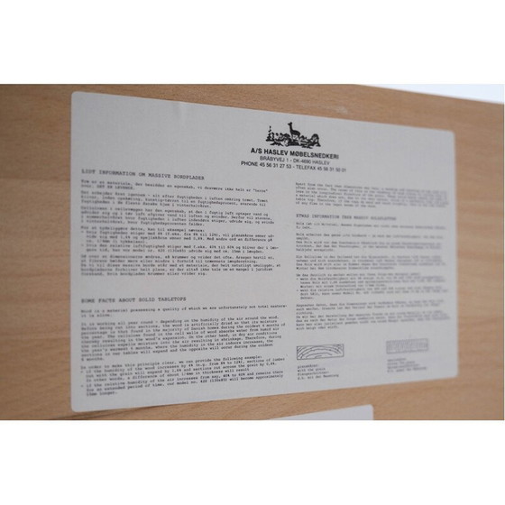 Image 1 of Table de salle à manger vintage en hêtre par Severin Hansen pour Haslev Furniture Factory, 1960s