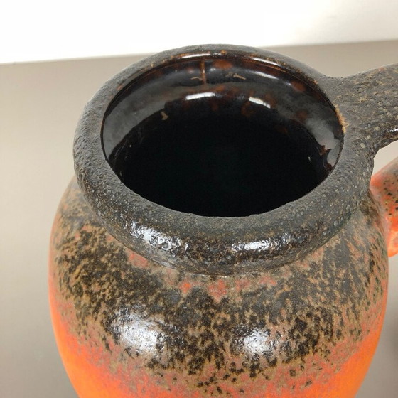 Image 1 of Paire de vases vintage en céramique lave grasse pour Scheurich, Allemagne 1970