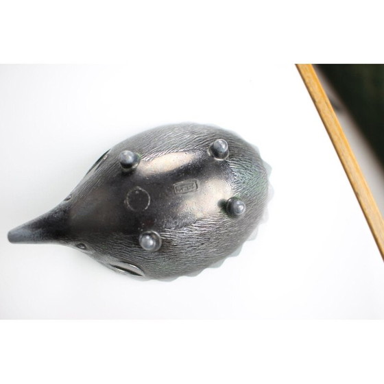 Image 1 of Cendrier vintage en métal en forme de hérisson, Tchécoslovaquie 1960