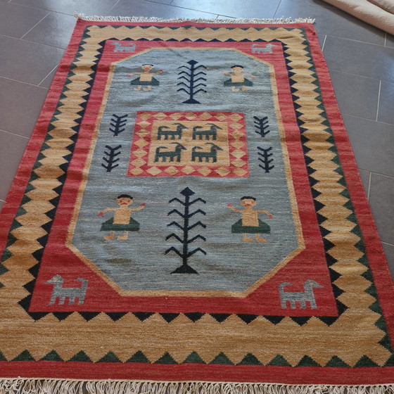 Image 1 of Tapis persan noué à la main Gabbeh Tapis d'Orient