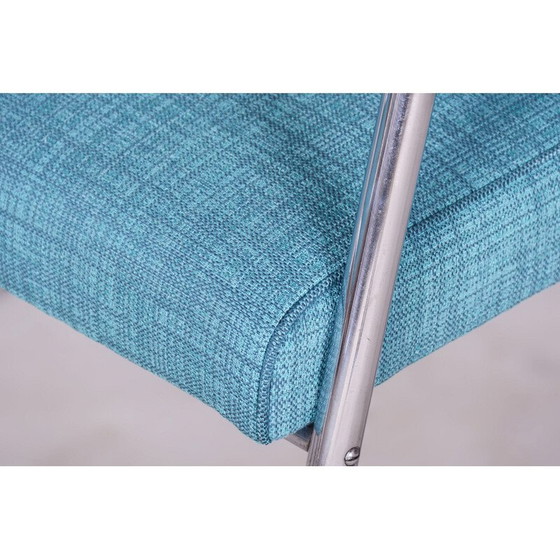 Image 1 of Paire de fauteuils Bauhaus vintage en acier chromé et tissu par Karel E. Ort pour Hynek Gottwald, Tchécoslovaquie 1930