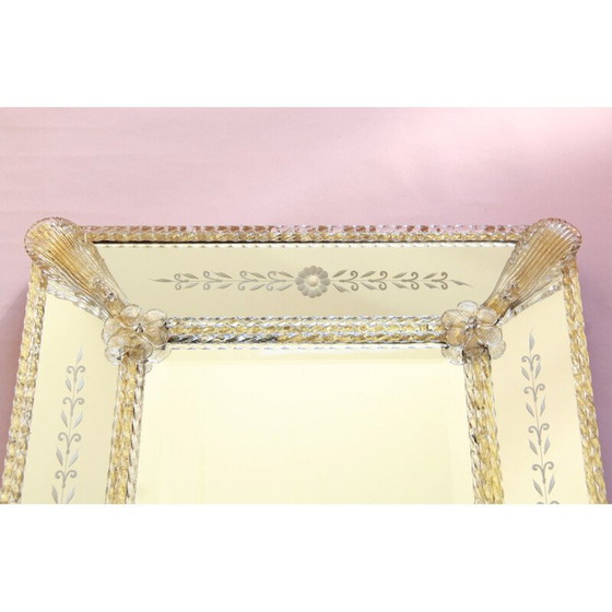 Image 1 of Miroir de courtoisie vintage avec étagère assortie, Italie 1940