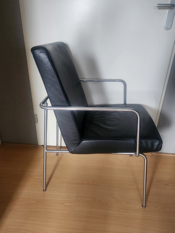 Image 1 of 4 belles chaises Harvink en cuir avec structure en acier