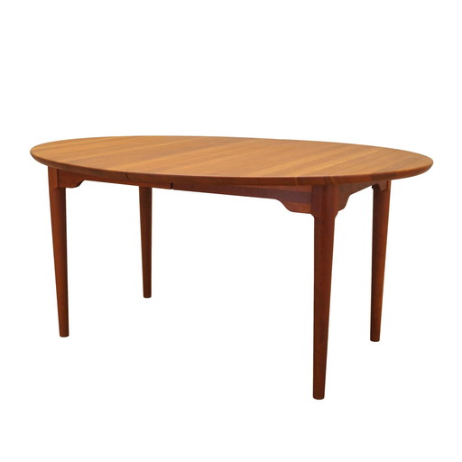 Table ovale en cerisier, Design danois, 1970S, Designer : Søren Nissen & Ebbe Gehl