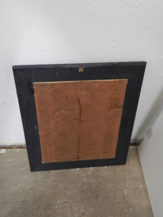 Image 1 of Miroir avec cadre en bois de tilleul sculpté 1920