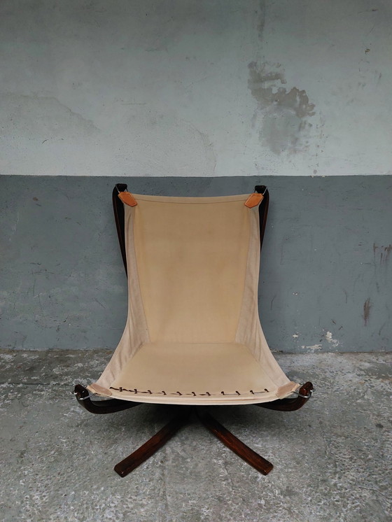 Image 1 of Chaise Falcon du Mid Century par Sigurd Ressell pour Vatne Mobler, 1960S