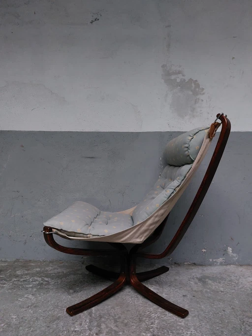 Chaise Falcon du Mid Century par Sigurd Ressell pour Vatne Mobler, 1960S