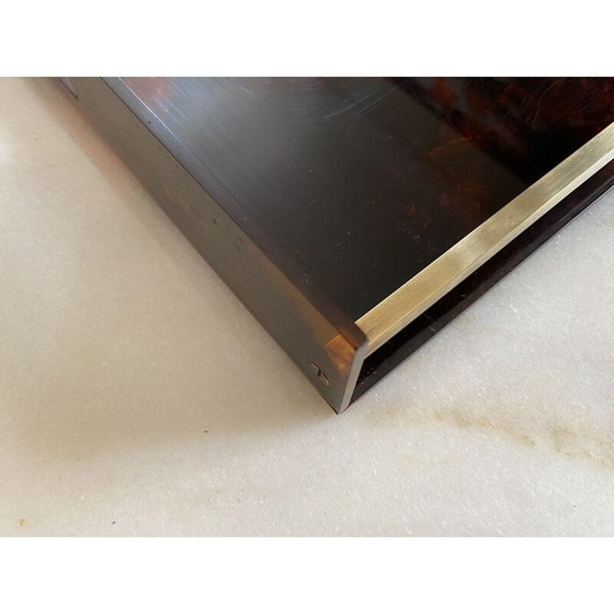 Image 1 of Plateau vintage avec motif d'écaille de tortue par Maison Mercier, 1970