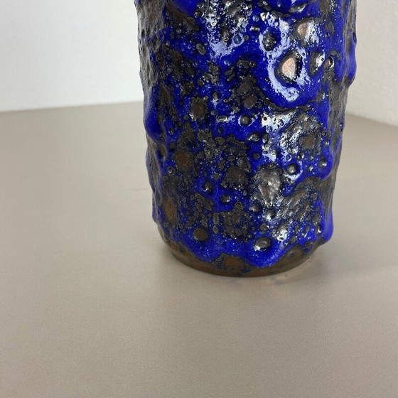 Image 1 of Vase vintage multicolore en céramique de lave grasse pour Scheurich, Allemagne 1970