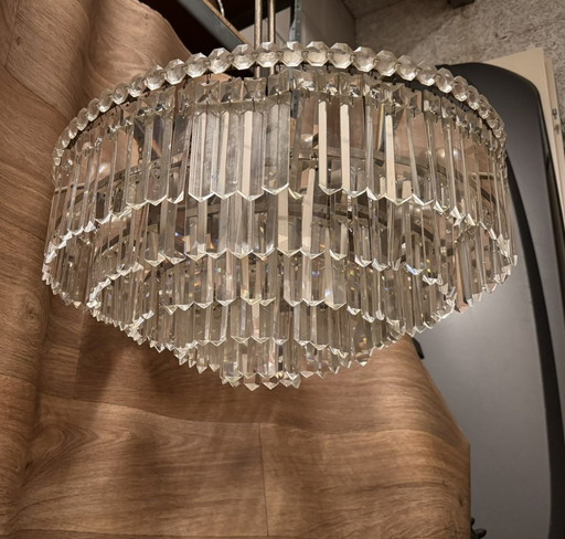 Lustre avec pendentifs en cristal