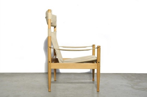 Image 1 of Erik Wørts Safari Chair For Niels Eilersen Denmark 1960