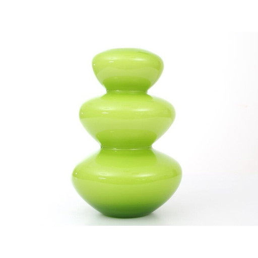 Vase vintage en verre soufflé de Pernille Bülow, Danemark 1990