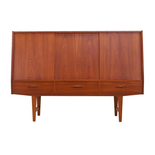 Buffet haut vintage en teck, Danemark années 1960