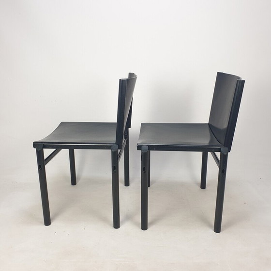 Image 1 of Paire de chaises de salle à manger vintage par Afra et Tobia Scarpa, Italie 1970