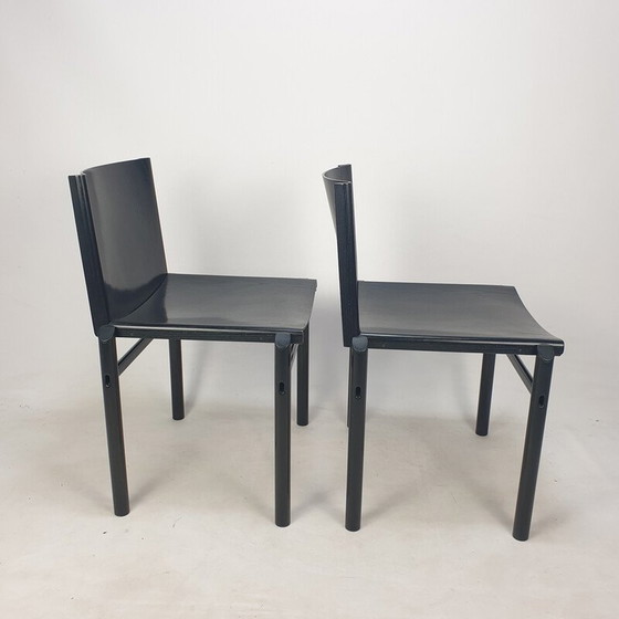 Image 1 of Paire de chaises de salle à manger vintage par Afra et Tobia Scarpa, Italie 1970