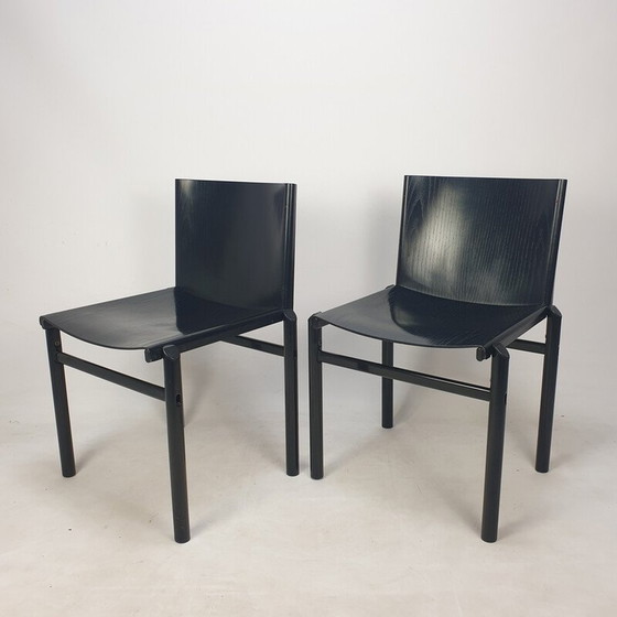 Image 1 of Paire de chaises de salle à manger vintage par Afra et Tobia Scarpa, Italie 1970