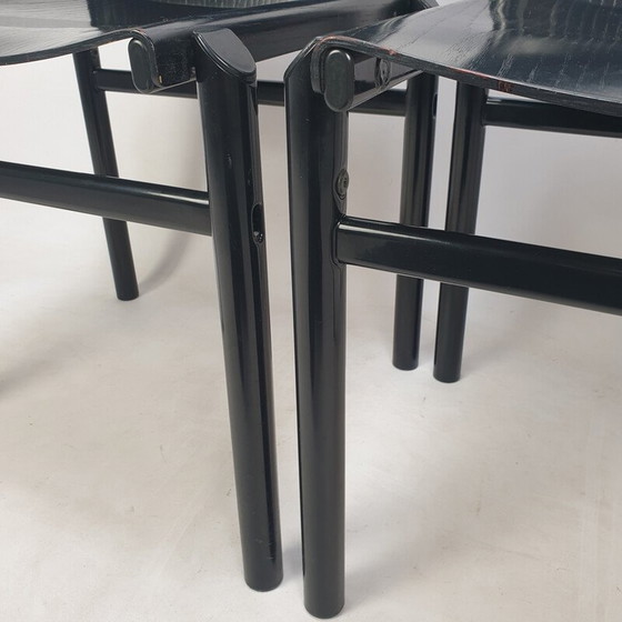 Image 1 of Paire de chaises de salle à manger vintage par Afra et Tobia Scarpa, Italie 1970