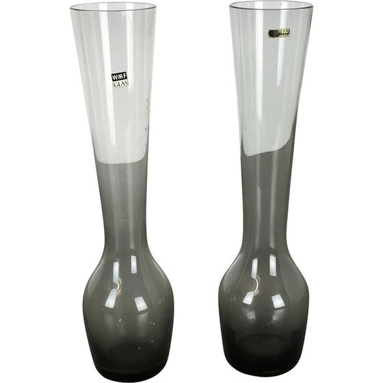 Image 1 of Paire de vases en turmaline de Wilhelm Wagenfeld pour le Wmf, Allemagne 1960