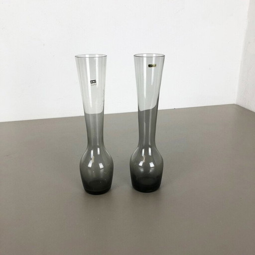 Paire de vases en turmaline de Wilhelm Wagenfeld pour le Wmf, Allemagne 1960